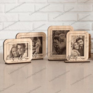 Wooden photo frame 4 bundle laser cut svg file Glowforge photo frame dxf cnc vector template svg cricut digital download