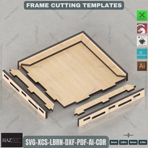 Laser Cut Frame Template Bundle | 10 Sizes Included | Square & Rectangle Photo Frame Plans,Picture Frame Template Set for Laser Cutting 452