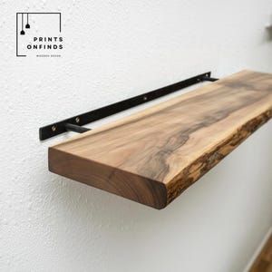 Walnut Floating Shelves, Custom Wood Shelves, Rustic Shelves, Bathroom Shelves with Bracket,Book Shelves,Kitchen Shelves, Decor Gift For Dad